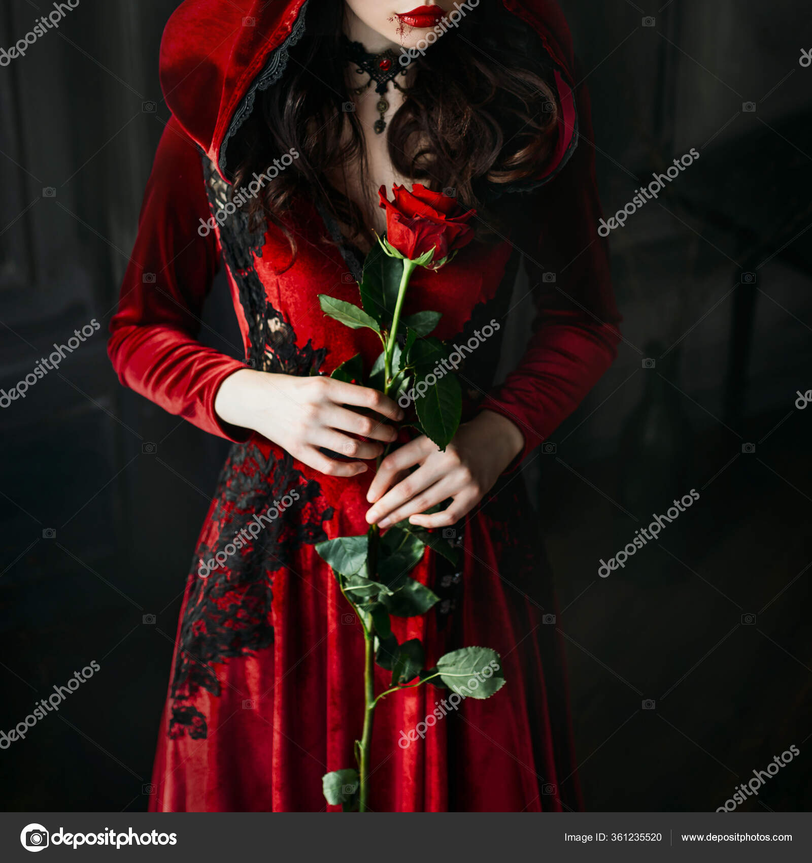 Vestido largo de terciopelo rojo para mujer, traje Sexy de lujo