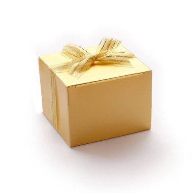 Golden Gift Box clipart