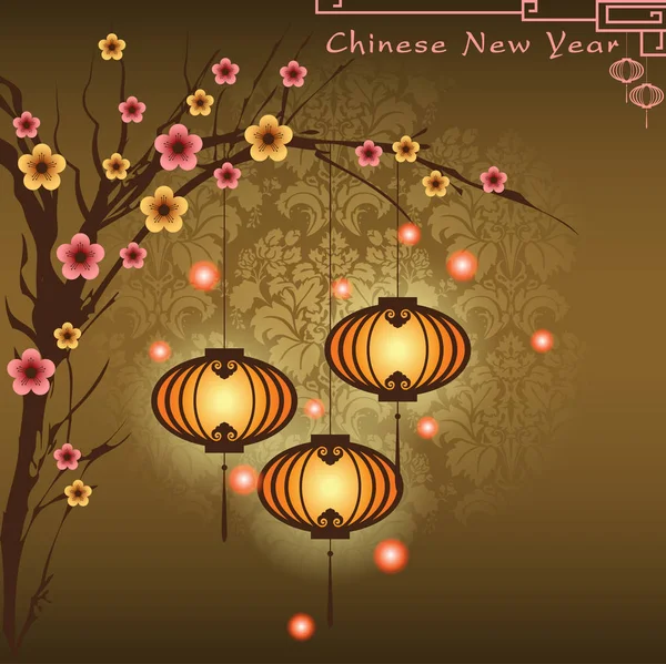 Astratto cinese nuovo anno grafico . — Vettoriale Stock