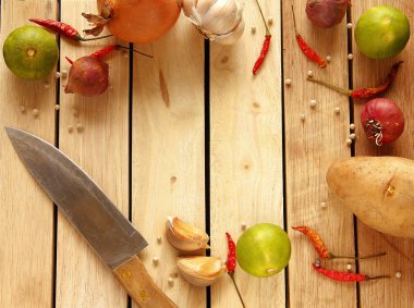 Pişirmek için taze malzemeler