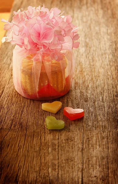 Valentinstag abstrakt mit Souvenir-Hochzeit — Stockfoto