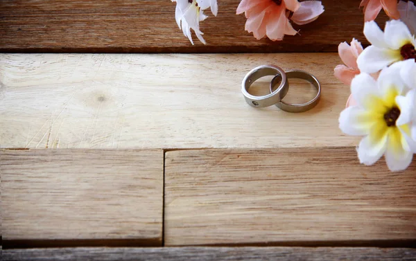 Par de anillos de boda — Foto de Stock