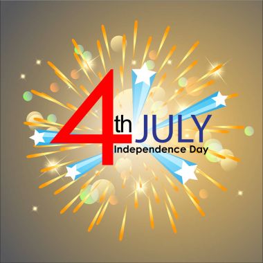 Soyut mutlu 4 Temmuz,