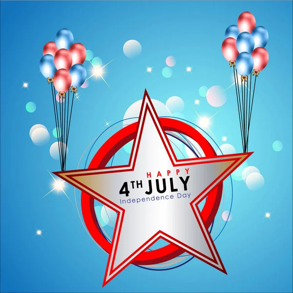Abstract Happy 4th of July, — Stock Vector