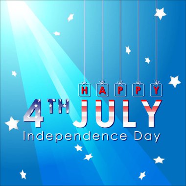 Soyut mutlu 4 Temmuz,