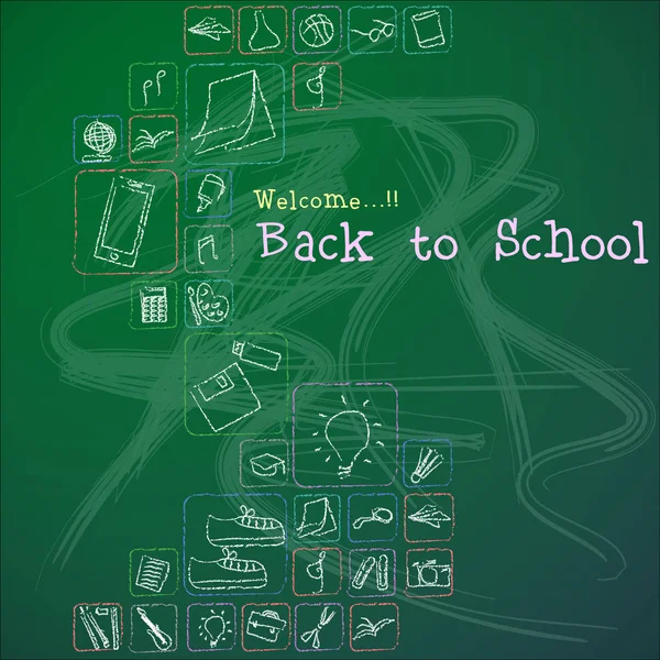 Welcome back to school Vector Background. — Stock Vector