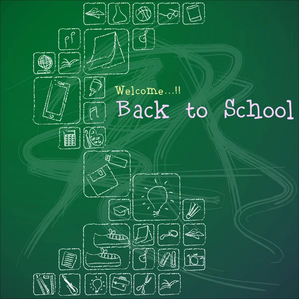 Welcome back to school Vector Background. — Stock Vector