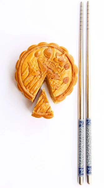 Лунный пирог, китайский фестиваль середины осени . — стоковое фото