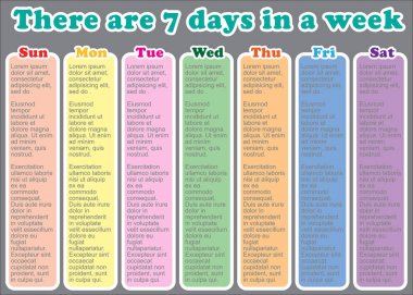 Bir hafta içinde 7days vardır
