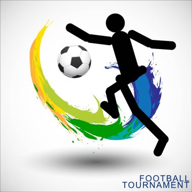 Soyut futbol (futbol) vektör arka plan şablonu.