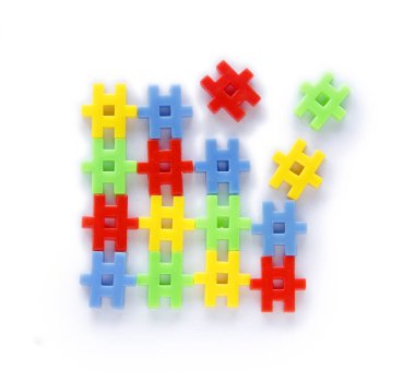 Renkli inşaat oyuncaklar