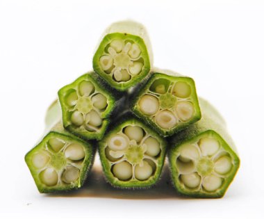 Taze ham bamya, sebze organik.