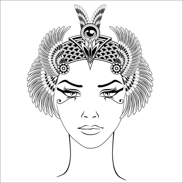 Az ősi Cleopatra's head — Stock Vector