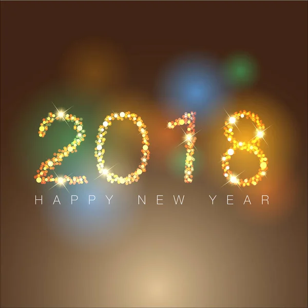 Boldog új évet 2018 absztraktja — Stock Vector