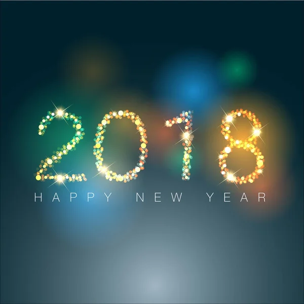 Περίληψη του ευτυχισμένο το νέο έτος 2018 — Διανυσματικό Αρχείο