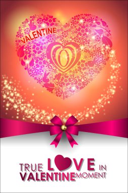 Sevgililer Günü 'nün düğün davetiyesi soyut geçmişi. Arkaplanda afiş için kopya alanı olan Tatlı Aşk Şablonu. Vektör ve Görüntü, EPS 10