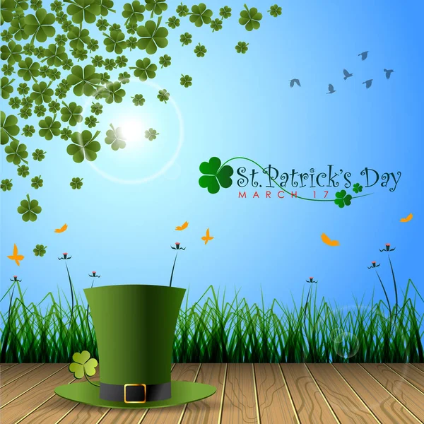 Abstrackt Patrick Day Background Modello Sfondo Della Scheda Vettore Illustrazione — Vettoriale Stock