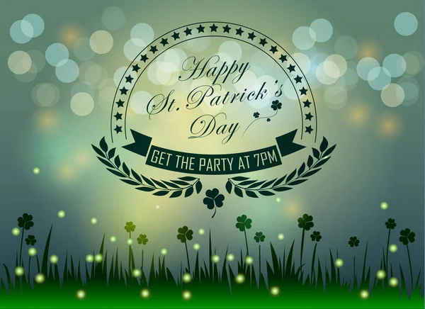 Abstrackt Patrick Day Background Card Banner Template Design Vector Illustration — Stock Vector