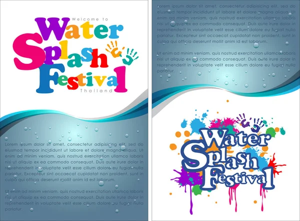 Resumen Antecedentes Festival Songkran Festival Water Splash Tailandia Vector Ilustración — Vector de stock