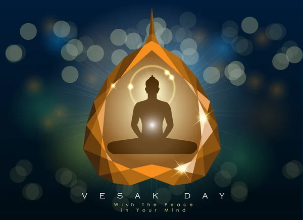 Abstract Vesak Day Day Referred Birthday Enlightenment Death Lord Buddha — Stockvektor