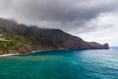 Coastal scenery in Madeira clipart