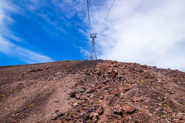 Teleferik Teide yanardağı üzerinde
