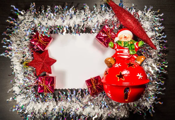 Noel süslemeleri ile çerçeve — Stok fotoğraf