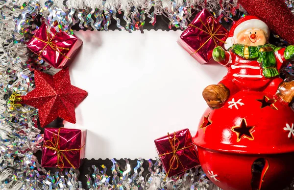 Boże Narodzenie ramki z dekoracjami — Zdjęcie stockowe