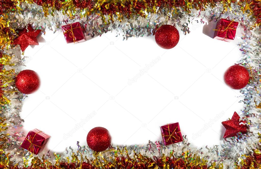 Christmas frame with decorations