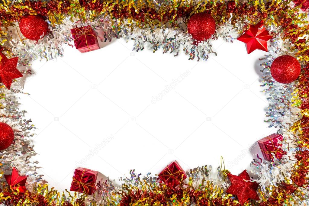 Christmas frame with decorations