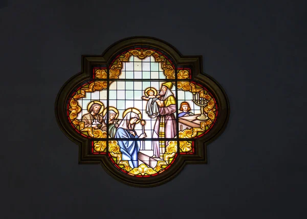 Window of Basilica of Nuestra Senora de la Candelaria — Stock Photo, Image