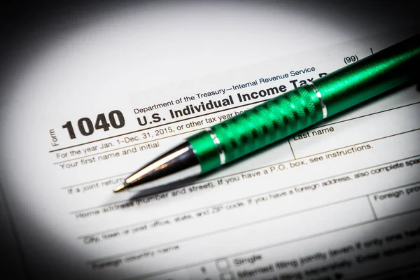 Nás daňové vratky formulář 1040 — Stock fotografie