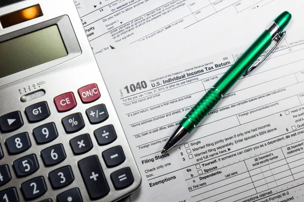 US tax return form 1040 — Stock Photo, Image