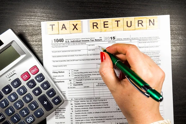 US tax return form 1040 — Stock Photo, Image