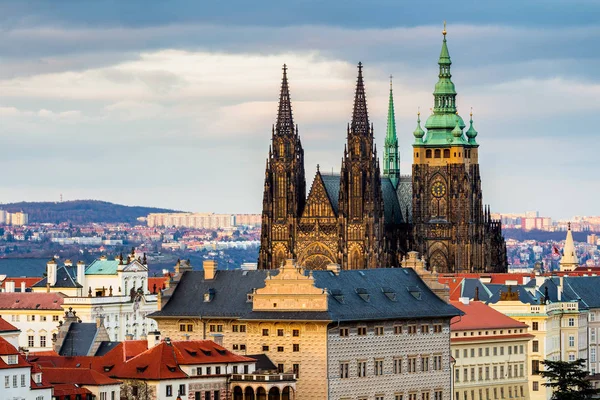 Área Menor Cidade de Praga, perto da igreja Saint Vitus, Ventses — Fotografia de Stock