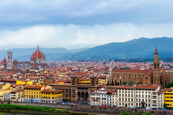 Florence panorama city skyline, Florens, Italien — Stockfoto