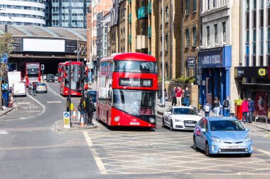 Londra, İngiltere - 1 Nisan, 2017: City of London, duble görünümünden