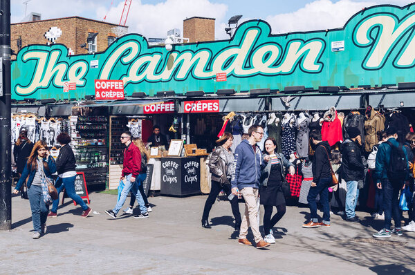 London, UK - 2nd of April, 2017: Camden Lock Village, famous alt