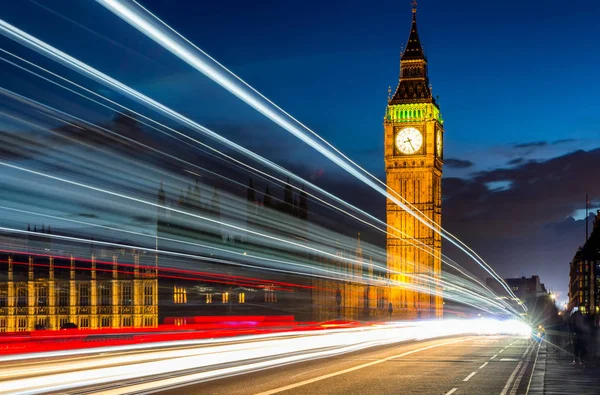 London Nacht Ansicht, Palast von Westminster und Big Ben im Morgengrauen Witz — Stockfoto