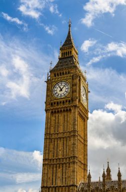 Big Ben, London, İngiltere'de. Bir popüler Londra landmark görünüm 