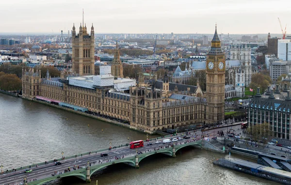 Aerial view of London and the River Thames, UK Royalty Free Stock Photos