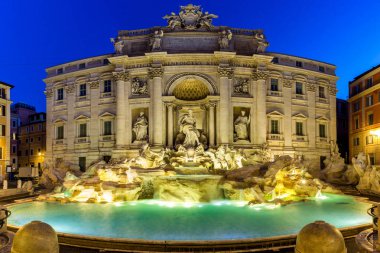 Trevi Fountain (Fontana di Trevi) Roma 'da. İtalya