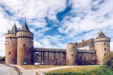Chateau de Suscinio Morbihan Körfezi, Britt, panoramik manzaralı