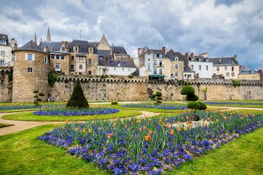 Vannes, bir ortaçağ şehir, Brittany (Bretagne) Fransa.