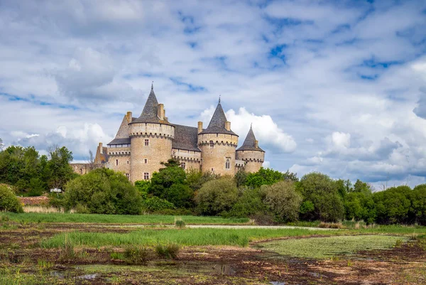 Vista panorámica del Chateau de Suscinio en el Golfo de Morbihan, Bretaña — Foto de Stock