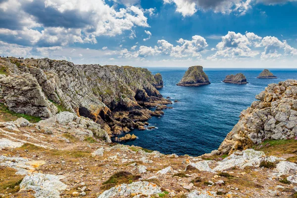 Pointe du Pen-Hir on the Crozon peninsula, Finistere department, — Stock Fotó