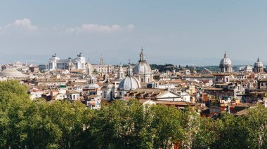Roma, İtalya, dökme gelen tarihi merkezi üzerinden panoramik görünüm