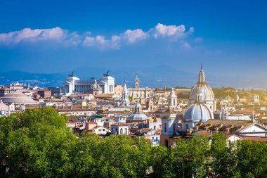 Roma, İtalya, dökme gelen tarihi merkezi üzerinden panoramik görünüm