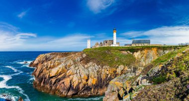 Deniz feneri Pointe de Saint-Mathieu, Brittany (Bretagne), Fransa