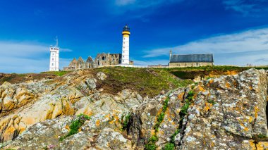 Deniz feneri Pointe de Saint-Mathieu, Brittany (Bretagne), Fransa